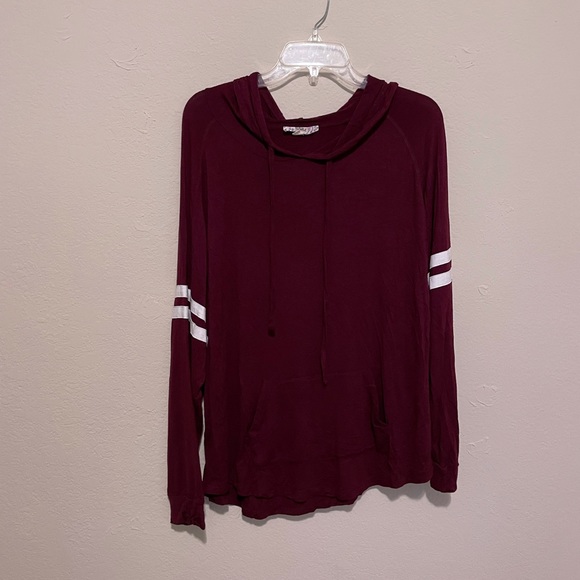 Pink Republic Lightweight Maroon Hoodie - XL